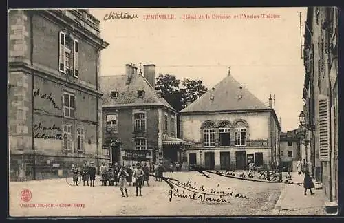 AK Lunéville, Hôtel de la Division et l`Ancien Théâtre