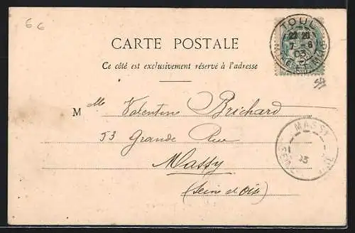AK Toul, Porte Jeanne d`Arc et scène de rue animée