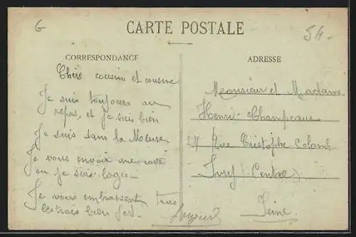 AK Tronville, Avenue de Bar-le-Duc avec bâtiments et passants