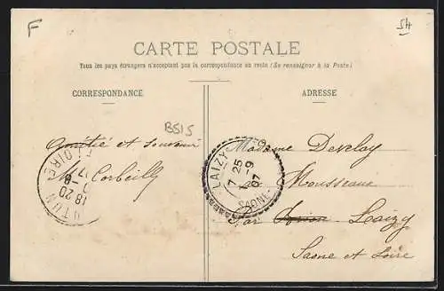 AK Einville, Le Canal de la Marne au Rhin avec barque et rive arborée