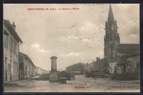 AK Thiébauménil, La Mairie et l`Église