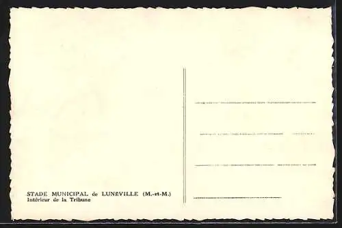 AK Lunéville, Intérieur de la Tribune au Stade Municipal