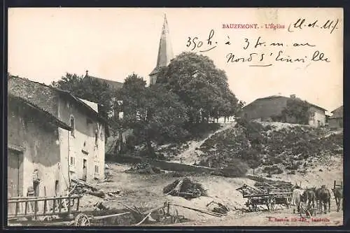 AK Bauzemont, L`église et vue du village rural