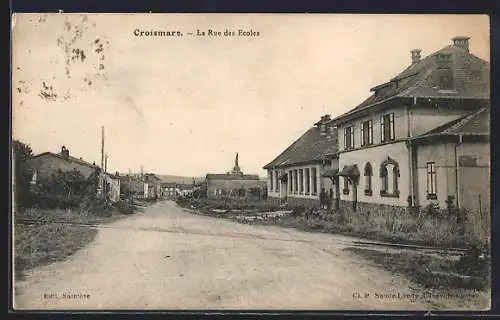 AK Croismare, La Rue des Écoles