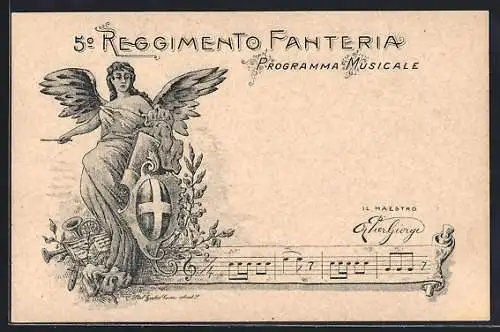 AK 5° Reggimento Fanteria, Programma Musicale, italienisches Infanterie-Regiment