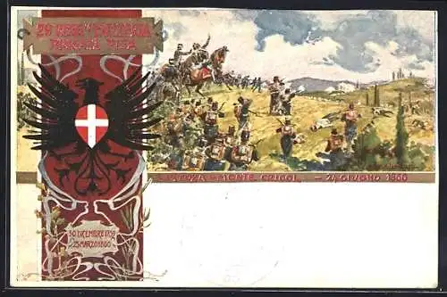 Künstler-AK 29° Reggimento Fanteria, Brigata Pisa, italienisches Infanterie-Regiment