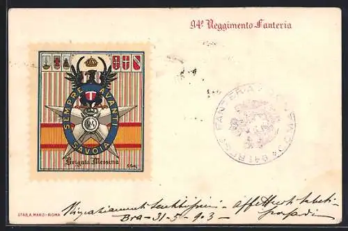 AK 94° Reggimento Fanteria, italienisches Infanterie-Regiment