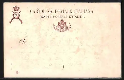 Lithographie Italienisches Infanterie Regiment, 77. Reg. Fanteria, Brigata Toscana