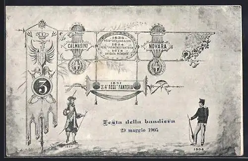 AK 3° e 4° Reggimento Fanteria, Festa della bandiera 1905