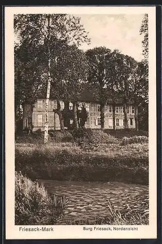 AK Friesack /Mark, Nordansicht der Burg Friesack