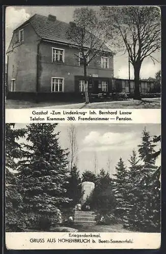 AK Hohenbruch b. Beetz, Gasthof Zum Lindenkrug, Inh. Bernhard Lexow