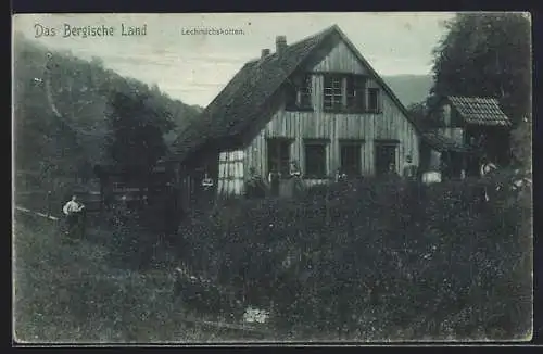 AK Solingen /Bergisches Land, Lechmichskotten mit Anwohnern