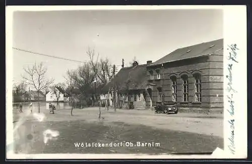 Foto-AK Wölsickendorf /Ob. Barnim, Partie am Gasthof