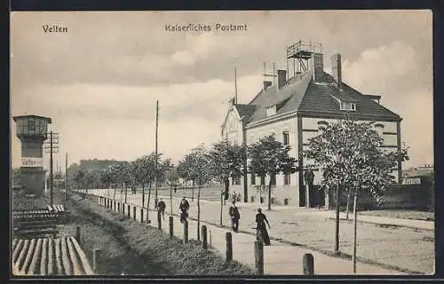 AK Velten, Kaiserliches Postamt, Seitenansicht
