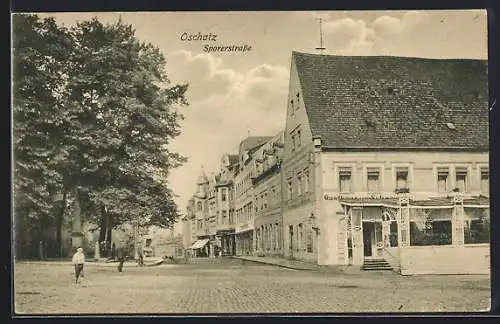 AK Oschatz, Gasthaus zum Schwan in der Sporerstrasse