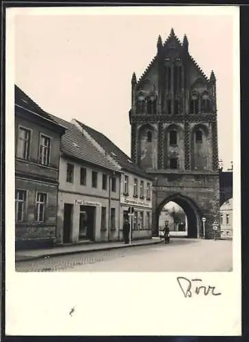 AK Gransee, Zigarrenfabrik Arthur Rasche, Ruppiner Tor & Strasse