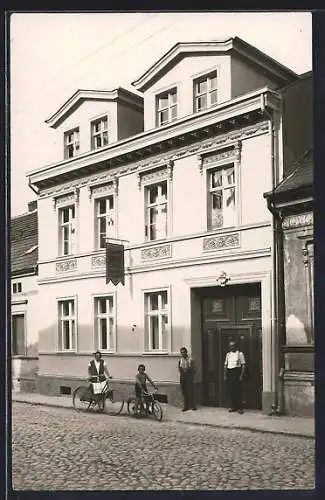 Foto-AK Oderberg /Mark, Ofenlager Carl Wilke, Angermünder Strasse 37, ca. 1910