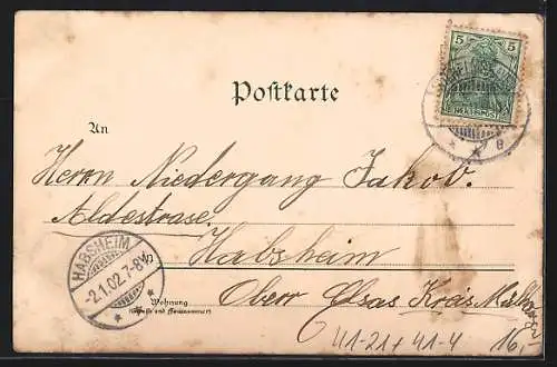 Lithographie S. M. Segelschulschiff Nixe in Fahrt