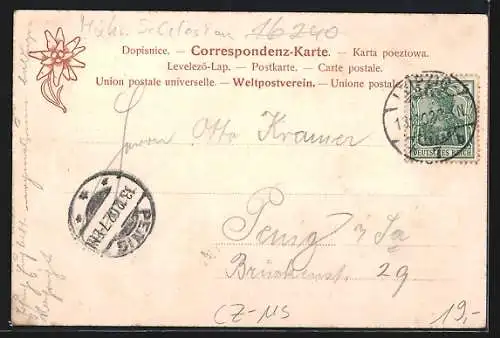 AK Oderberg, Lustig`s Hotel garni nächst dem Bahnhof