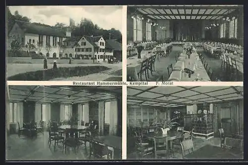 AK Kempttal, Ansichten vom Restaurant Hammermühle von F. Morat