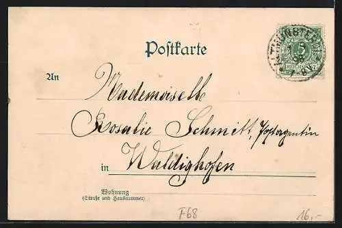 AK Altmunsterol, Gasthaus zur Grenze, Bes. Josef Widemann, Deutsch-französische Grenze, Totalansicht