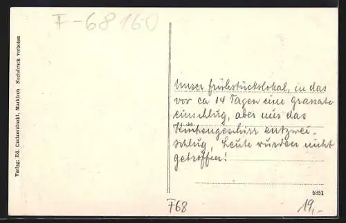 AK Klein Leberau, Partie am Gasthaus Gottfried Graff