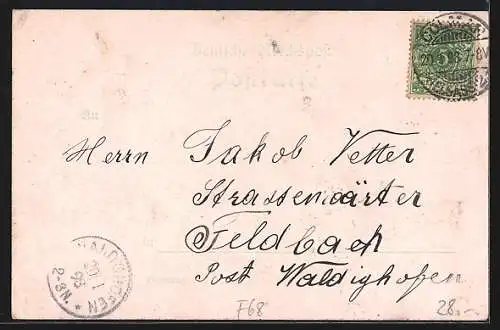 Lithographie Sigolsheim, Restaurant Zaepfel, Kapuzinerkloster und Totalansicht