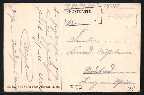 AK Hilbesheim i. Lothr., Gasthaus v. Ww. Stein, die Kirche