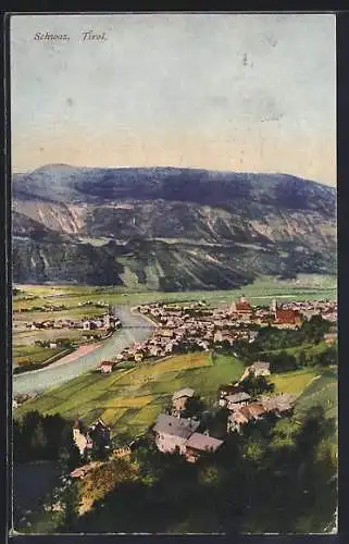 AK Schwaz /Tirol, Totalansicht vom Berg aus