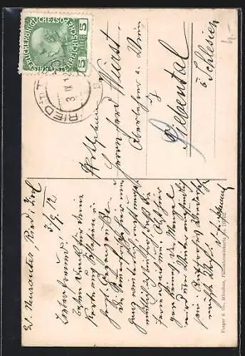 AK Landeck /Tirol, Blick zum Schloss