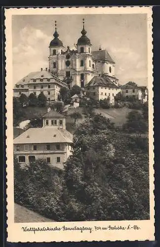 AK Sonntagberg /N.-Oe., Blick auf die Wallfahrtskirche