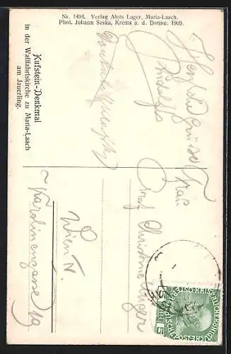 AK Maria Laach a. Jauerling, Kufstein-Denkmal in der Wallfahrtskirche