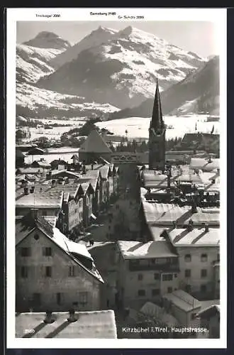 AK Kitzbühel, Hauptstrasse gegen Süden