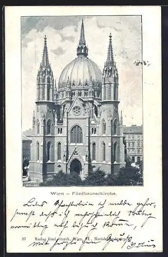 AK Wien, Fünfhaus, Fünfhauserkirche