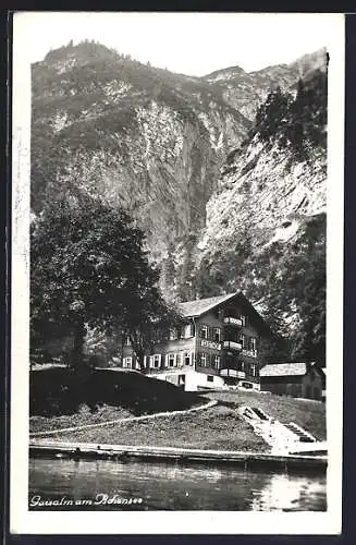 AK Achenkirch, Gaisalm am Achensee, Blick auf den Gasthof