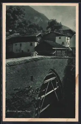 AK Grins / Tirol, Partie an der Römer-Brücke