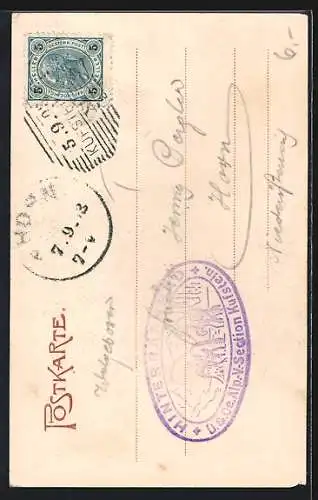 AK Hinterbärnbad, Unterkunftshaus mit dem Totenkirchl und der kleinen Halt