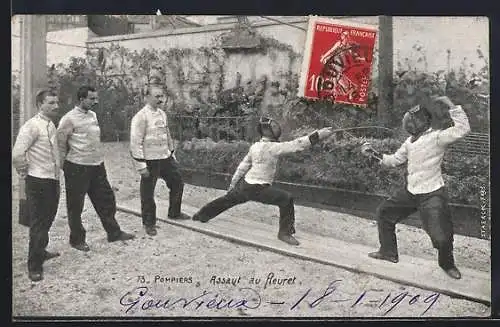 AK Pompiers, Assaut au fleuret