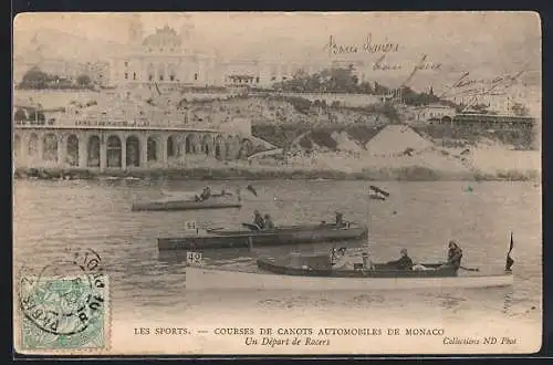 AK Monaco, Courses de Canots automobiles, Un Départ de Racers