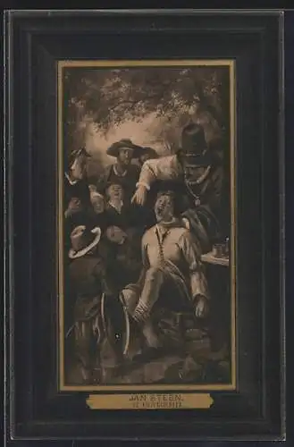 Künstler-AK De Kiezenthekker von Jan Steen, Historischer Zahnarzt bei der Arbeit