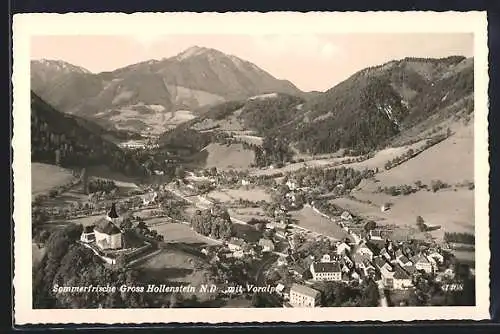 AK Gross Hollenstein /N.-Oe., Teilansicht mit Kirche und Voralpe