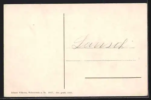 AK Weissenbach a. d. Triesting, Ortsansicht mit Bergpanorama aus der Vogelschau