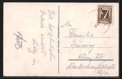 AK Heiligenkreuz /N.-Ö., Ortsansicht mit Umgebung