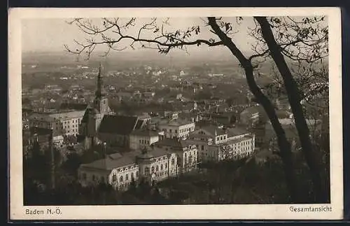 AK Baden /N.-Ö., Gesamtansicht von oben