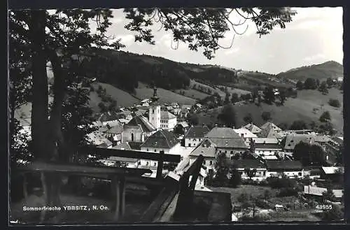 AK Ybbsitz /N.-Ö., Totalansicht von einer Aussichtsplattform aus