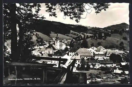 AK Ybbsitz /N.-Ö., Ortsansicht von einer Aussichtsplattform aus