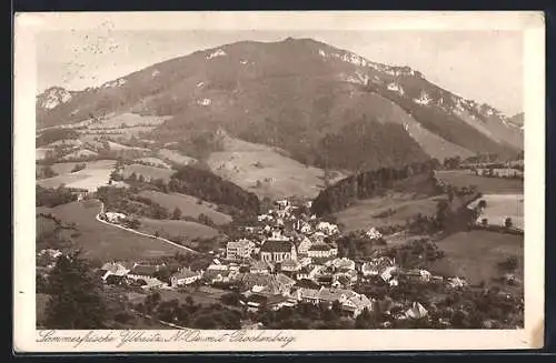 AK Ybbsitz /N.-Ö., Gesamtansicht mit Prochenberg aus der Vogelschau