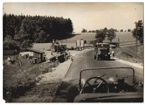 Fotografie Schostal, Ansicht Salzburg, Beginn der Bauarbeiten an der Reichsautobahnstrecke / Autobahn 1938