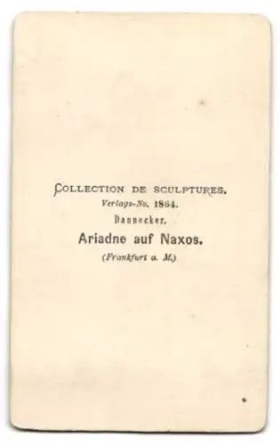 Fotografie unbekannter Fotograf und Ort, Ariadne auf Naxos, nach Dannecker