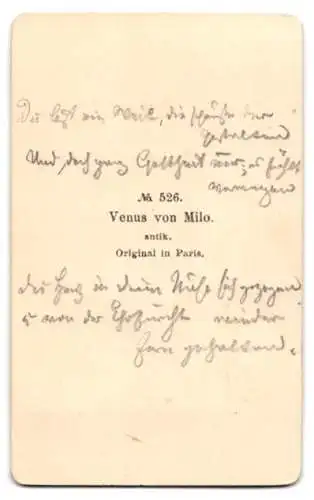 Fotografie unbekannter Fotograf und Ort, Büste der Venus von Milo